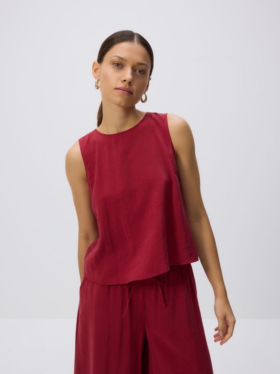 Modal blend plain top - maroon - RESERVED - 2