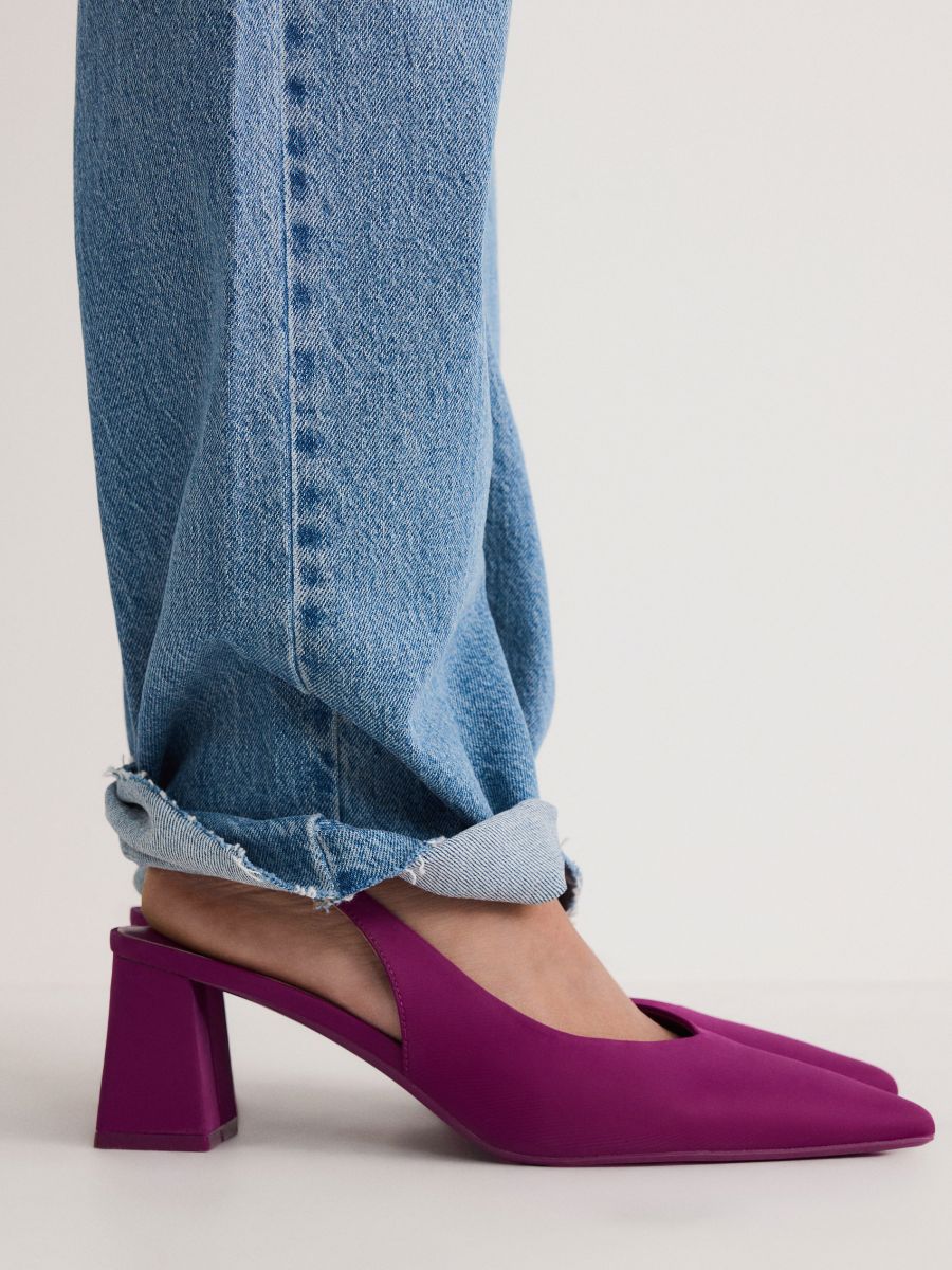 Block heel pumps - purple - RESERVED