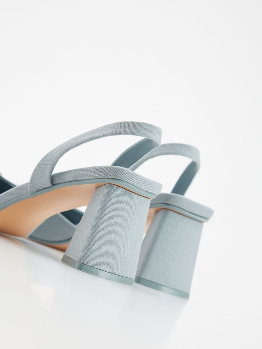 Pumps with open heel - pale blue - RESERVED - 4