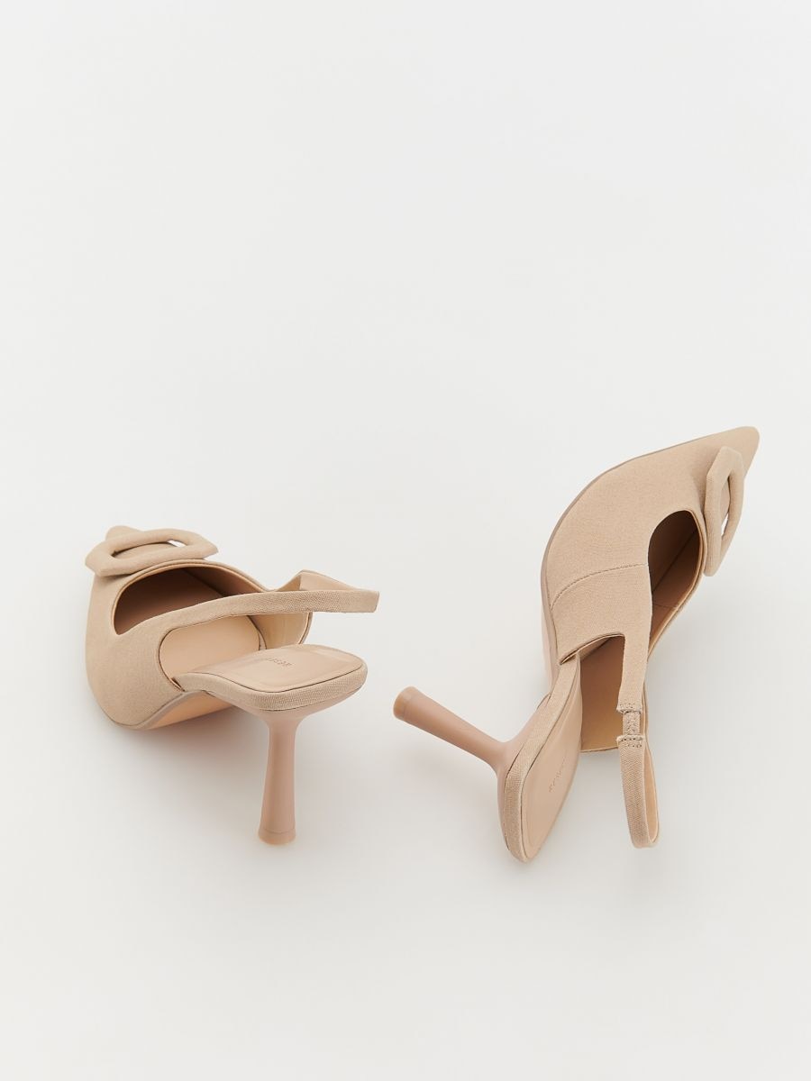 Pumps with open heel - beige - RESERVED - 3