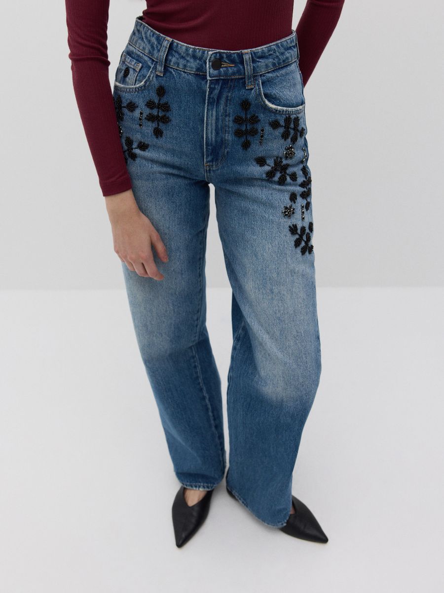 LADIES` JEANS TROUSERS - blue jeans - RESERVED