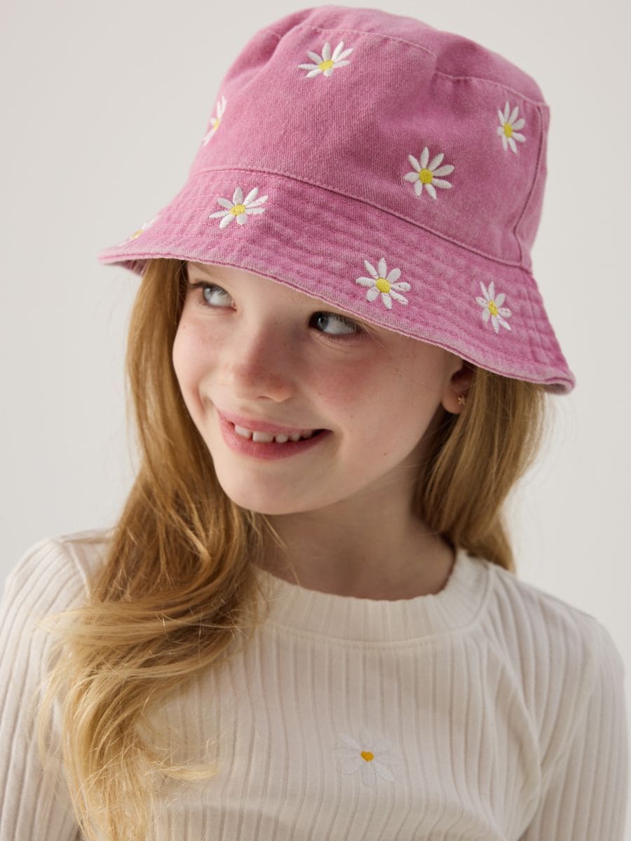 Bucket Hat mit Stickereidetails - rosa - RESERVED - 4