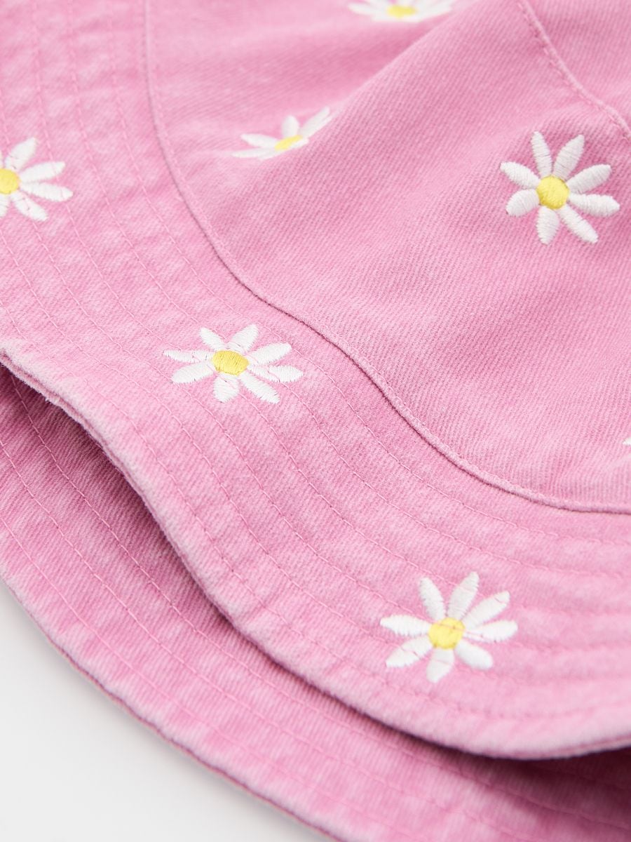 Bucket Hat mit Stickereidetails - rosa - RESERVED - 2