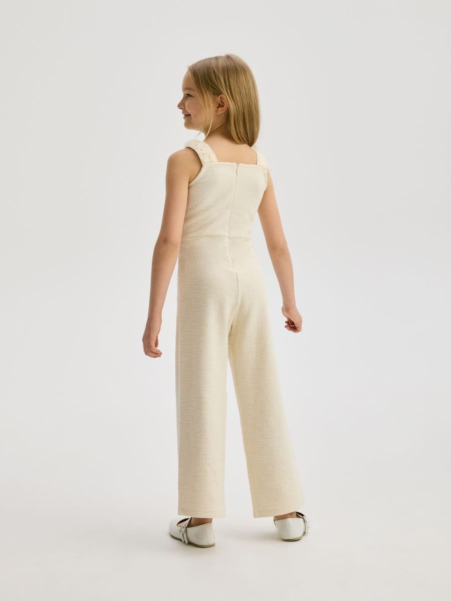 Tweed jumpsuit - cream - RESERVED - 4