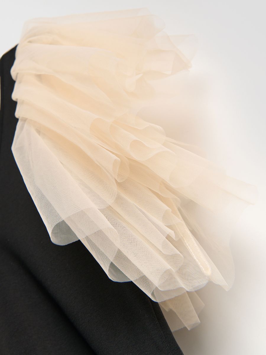 Body z ozdobnymi rękawami Kolor wielobarwny - RESERVED