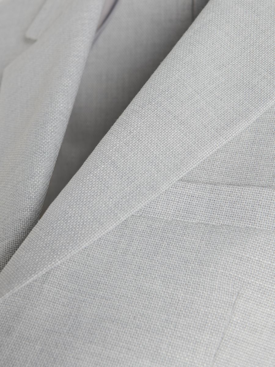 Slim fit blazer with viscose blend - light grey - RESERVED - 7