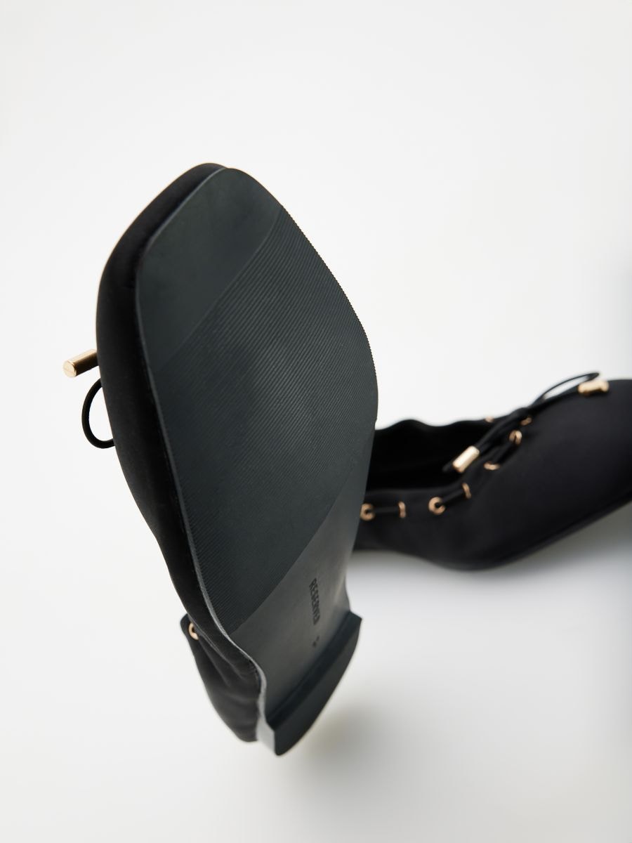 Ballerinas with decorative lacing - black - RESERVED - 5