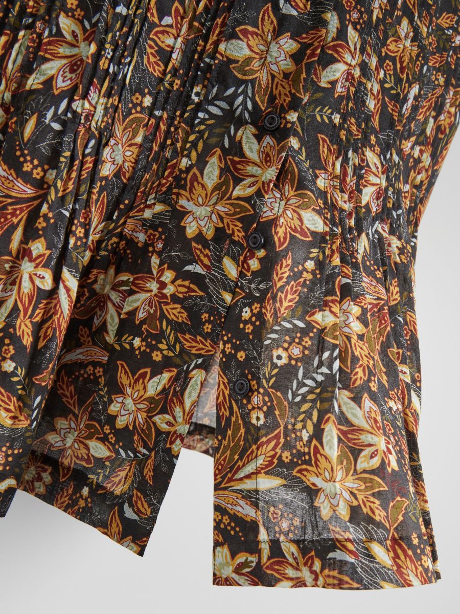 Blouse with puff sleeves - multicolor - RESERVED - 8