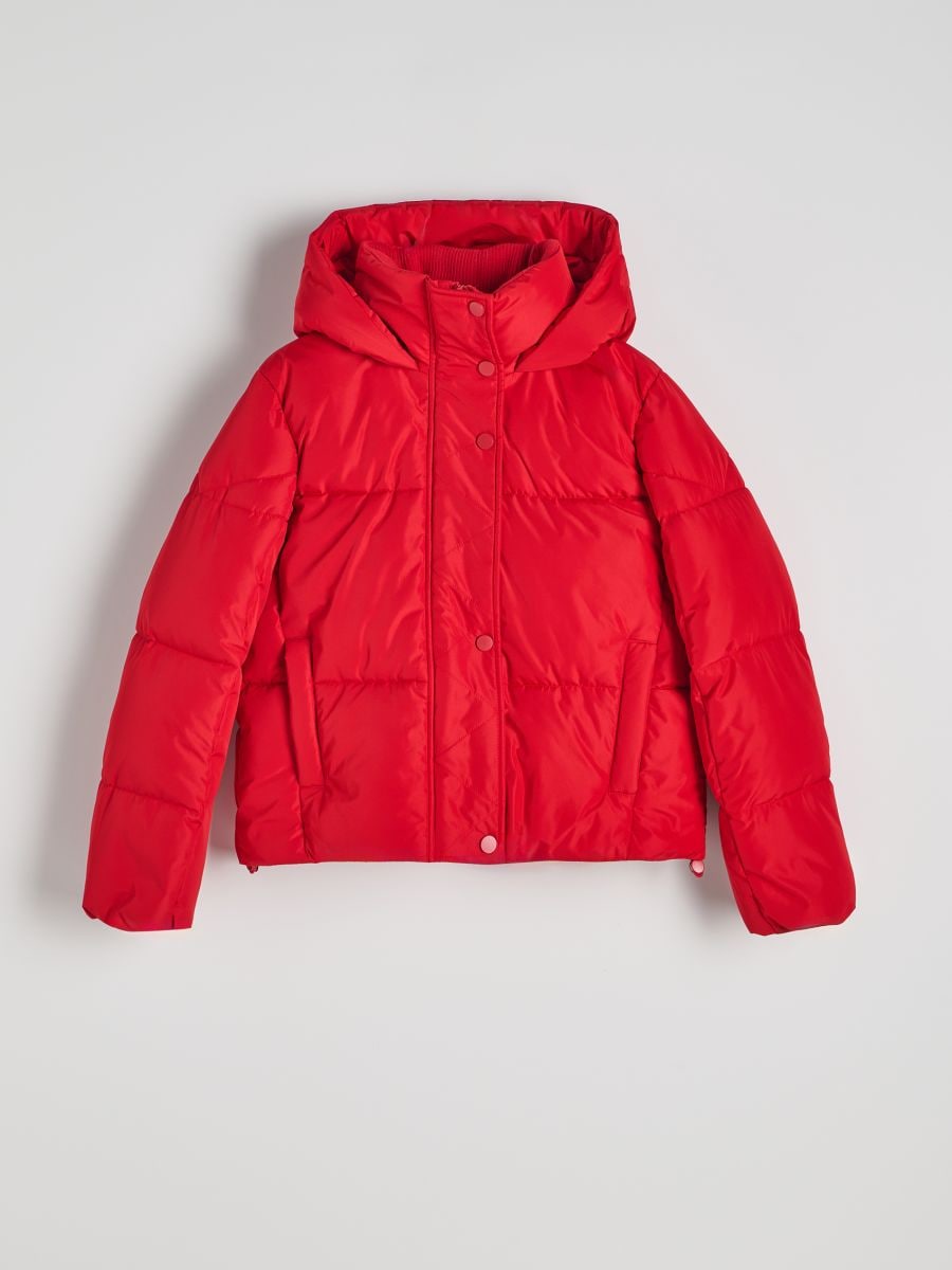 Cropped jacket with hood - red - RESERVED - 5
