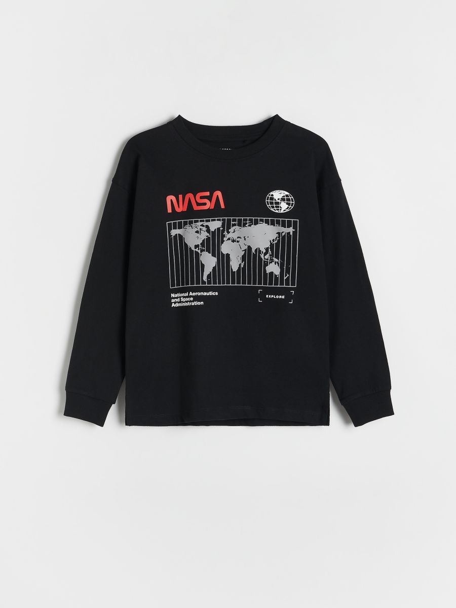 NASA long sleeve T-shirt - black - RESERVED