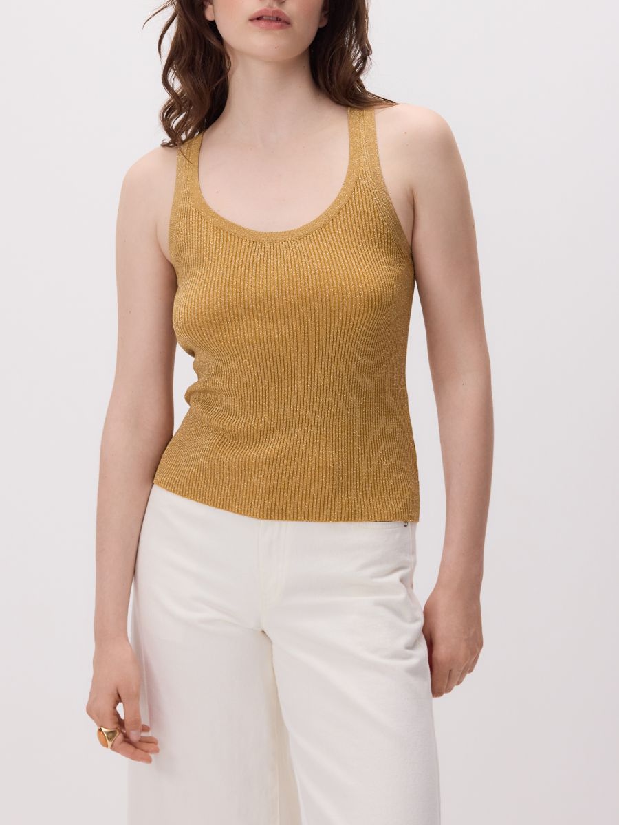 Top with metallic thread - golden - RESERVED - 3