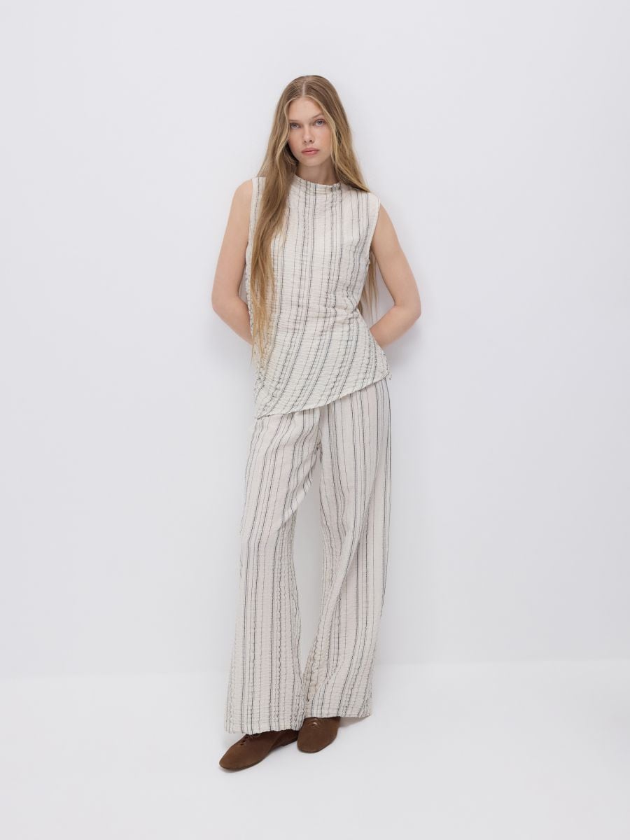 Asymmetric viscose top - beige - RESERVED - 2