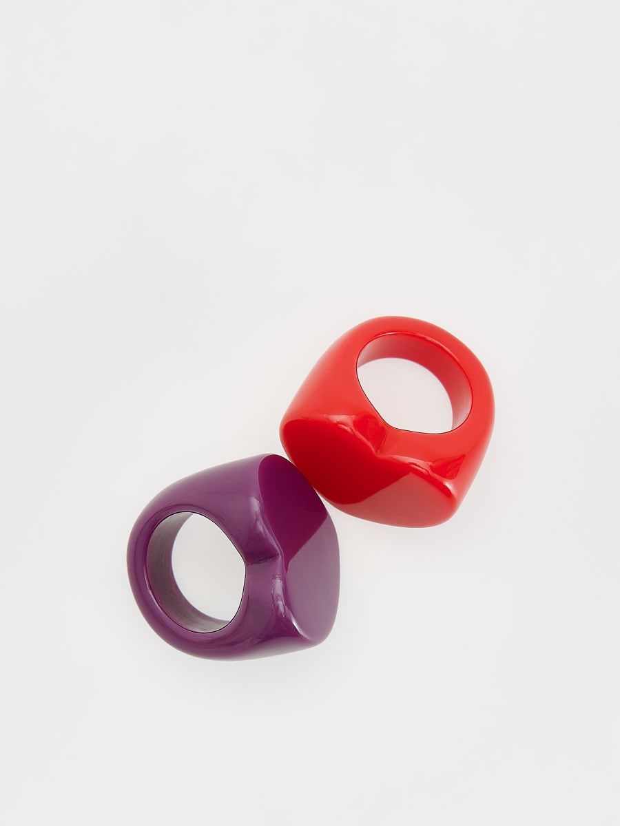 Herzförmige Ringe, 2er-Pack - rot - RESERVED - 4