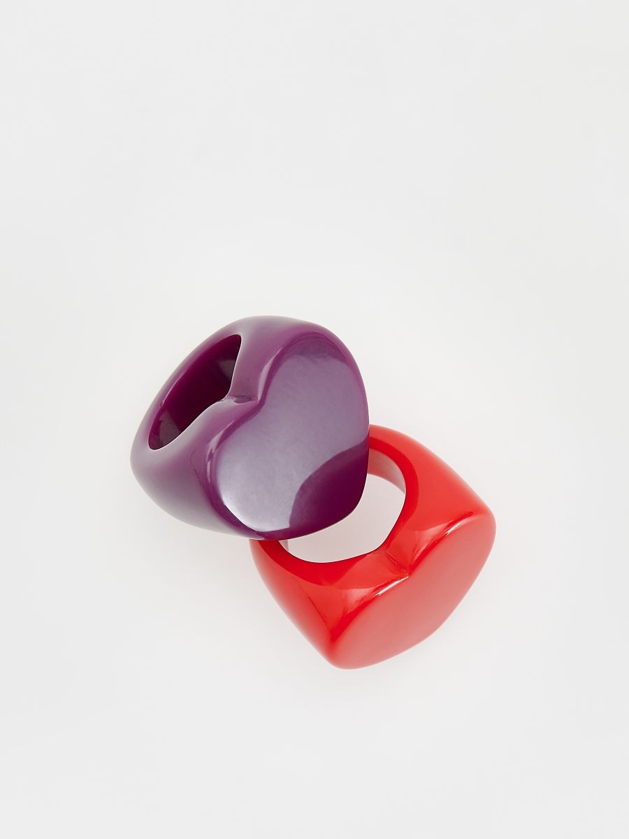 Herzförmige Ringe, 2er-Pack - rot - RESERVED - 6