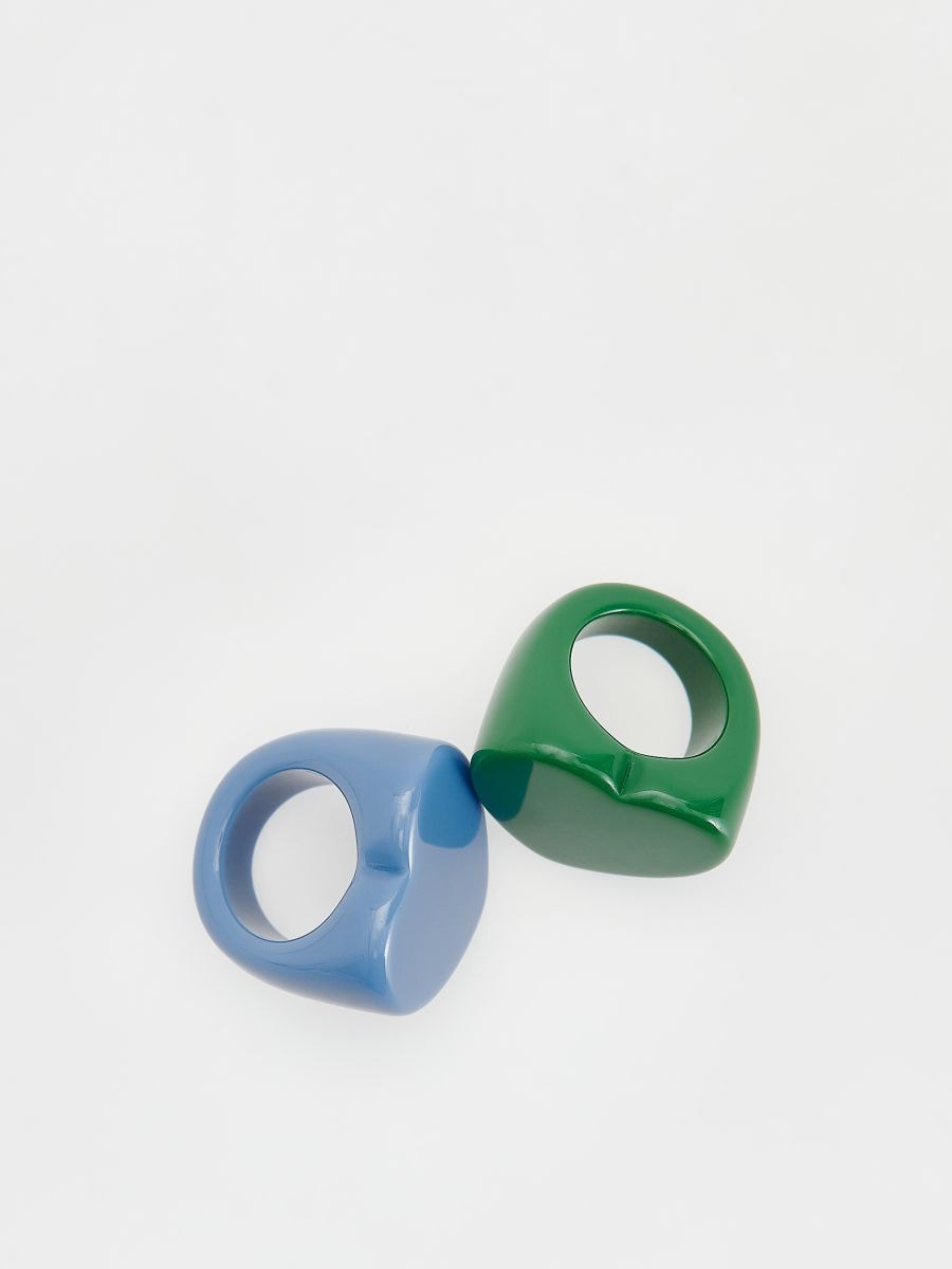 Herzförmige Ringe, 2er-Pack - hellblau - RESERVED - 5