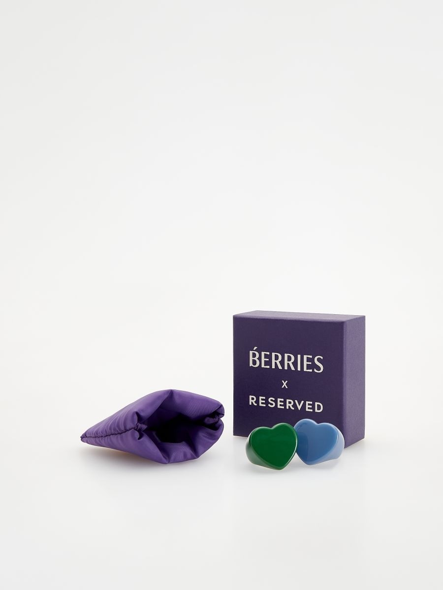 Herzförmige Ringe, 2er-Pack - hellblau - RESERVED - 2