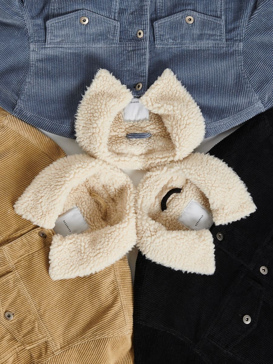 Corduroy sherpa jacket - black - RESERVED - 8