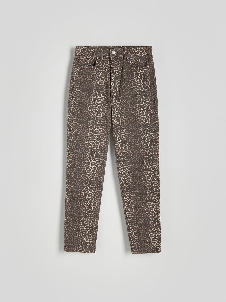 Mom-fit jeans with animal print - multicolor - RESERVED - 5