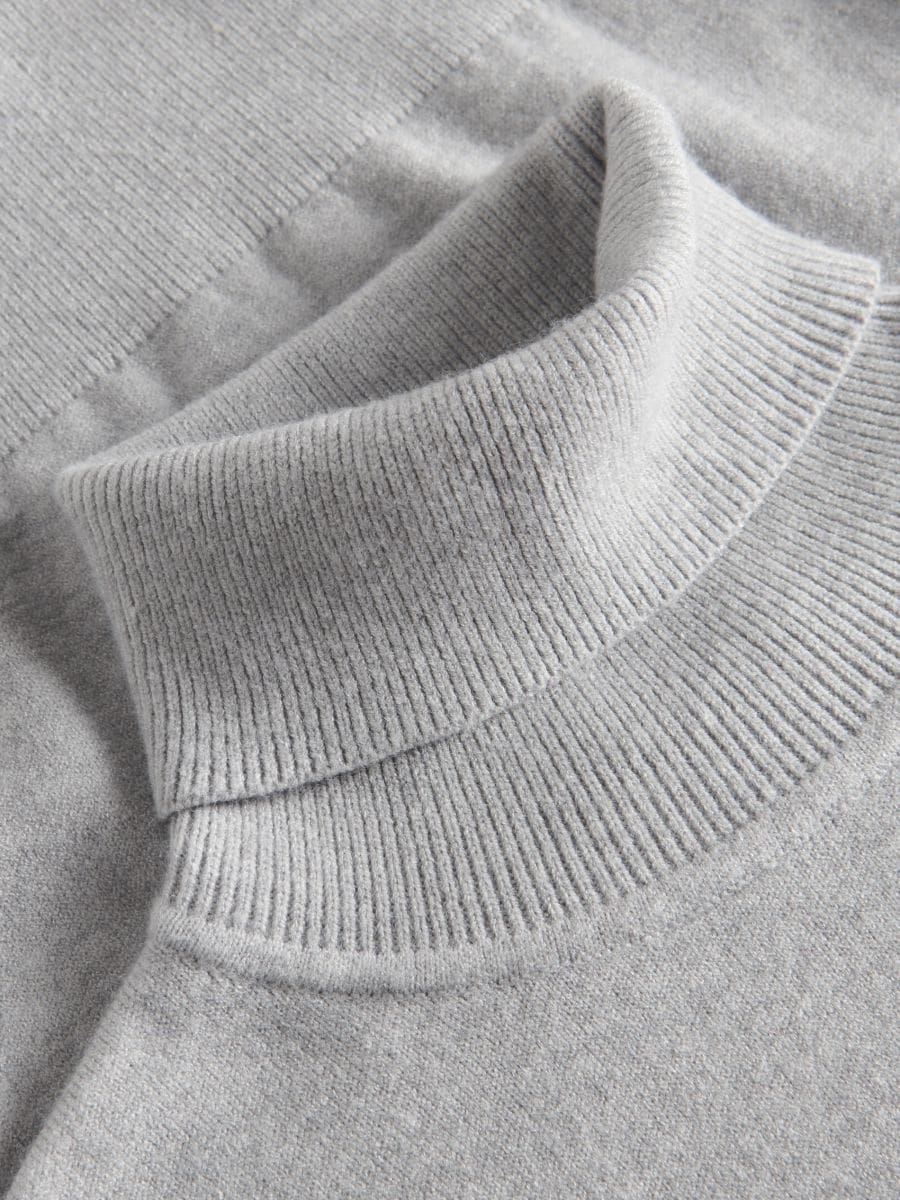 Viscose blend turtleneck - mid grey - RESERVED - 5