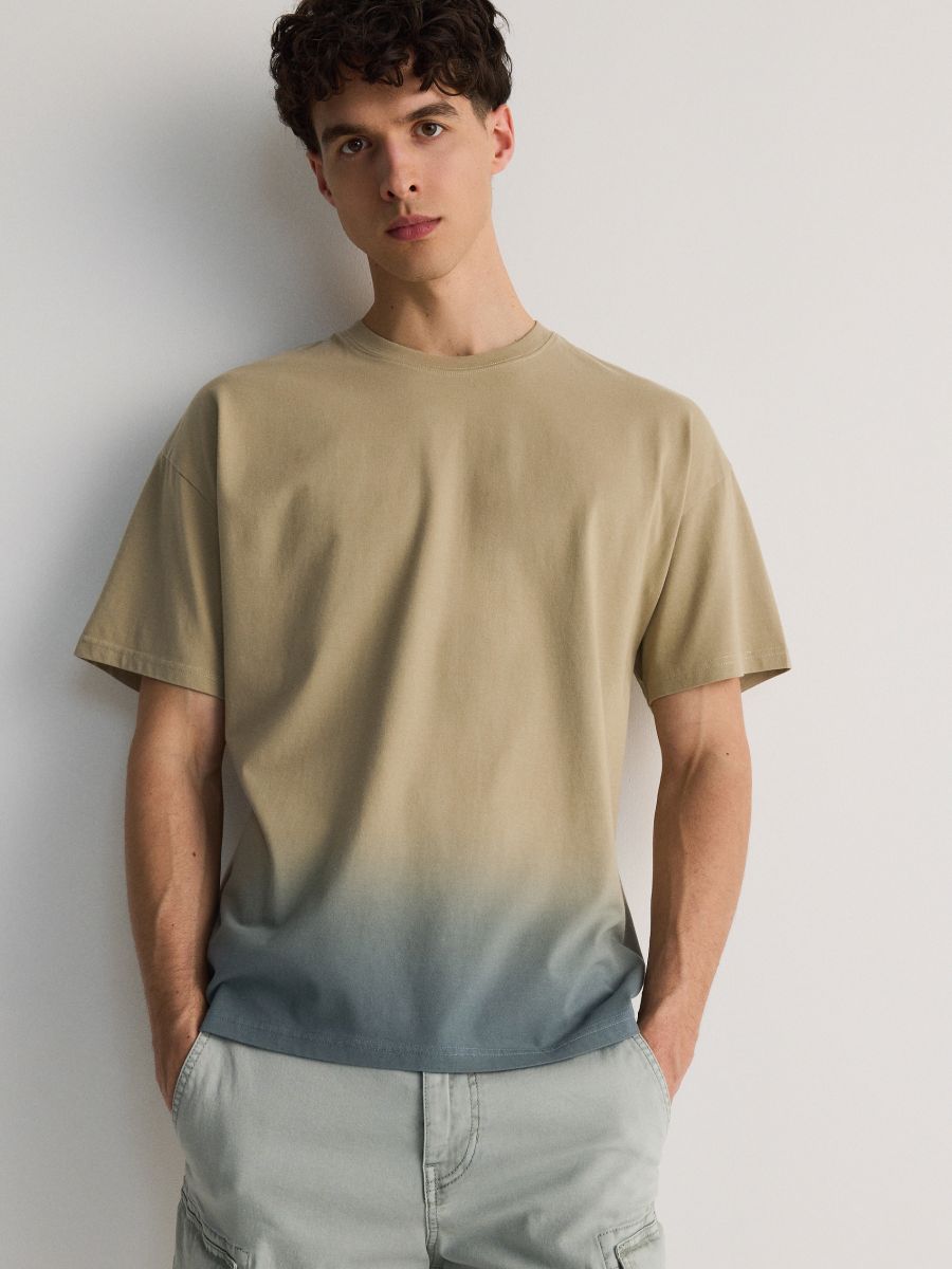Majica regular fit - svetla oliva - RESERVED