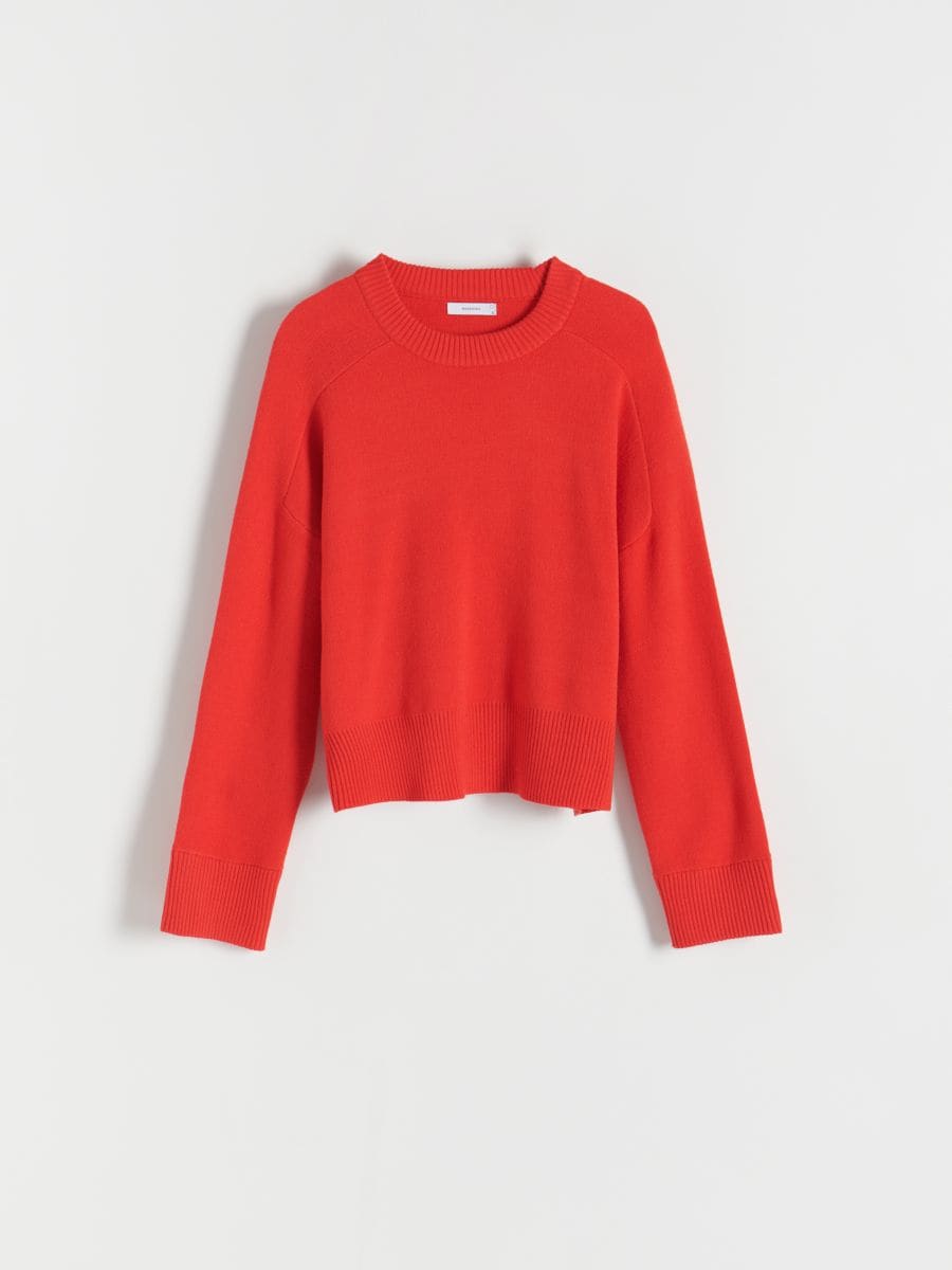 Schlichter Pullover - rot - RESERVED - 4