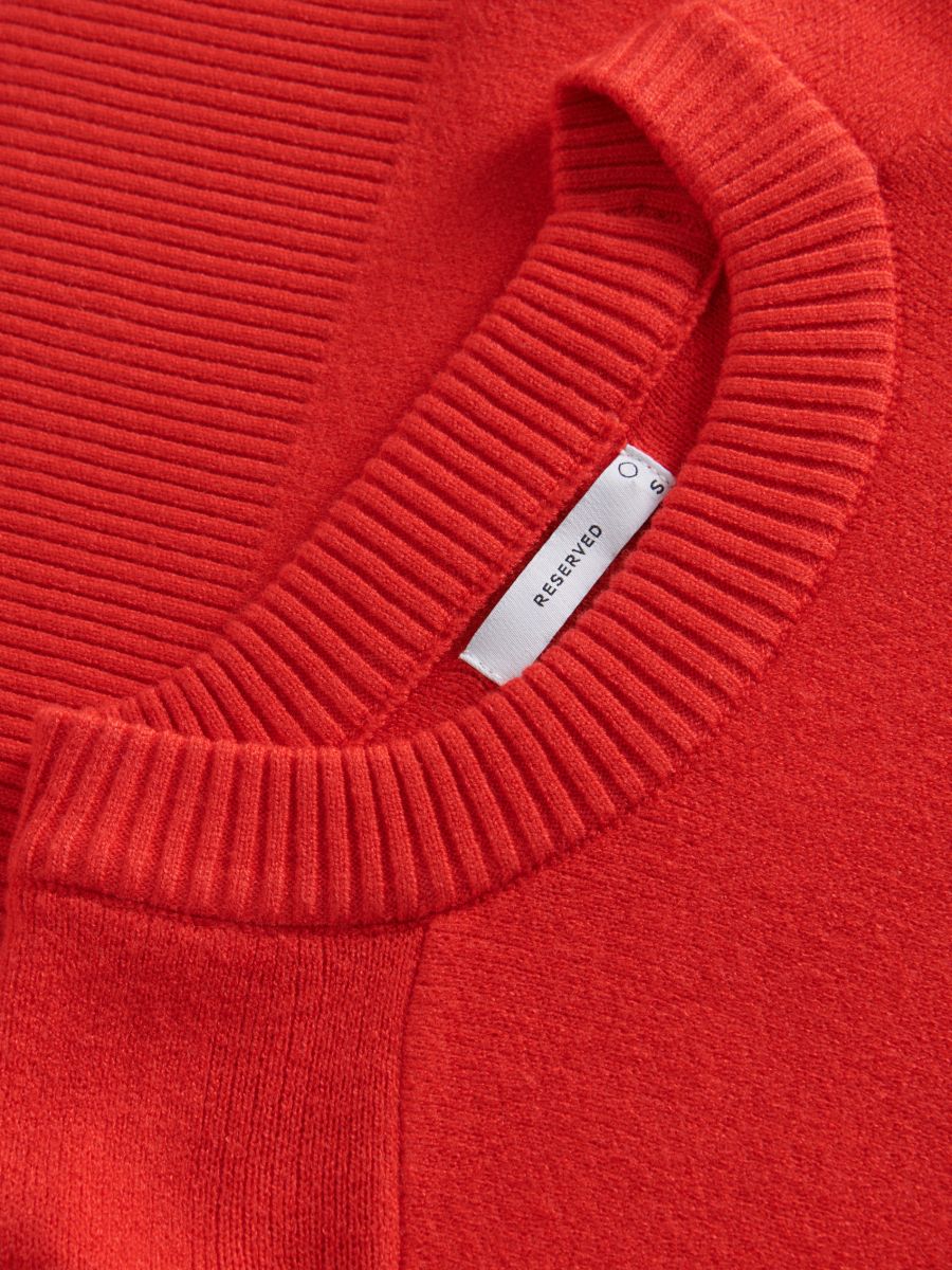 Schlichter Pullover - rot - RESERVED - 5