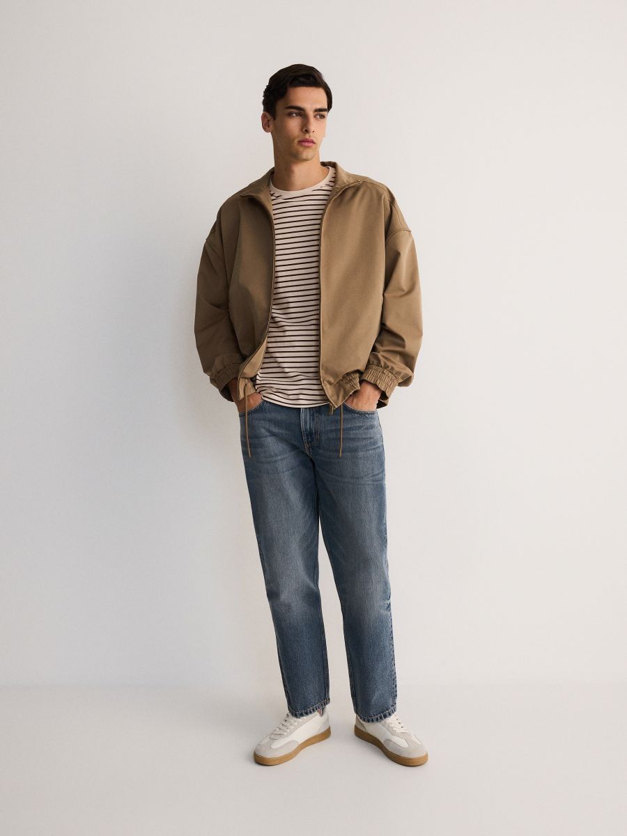 T-shirt a righe regular fit - marrone - RESERVED - 3