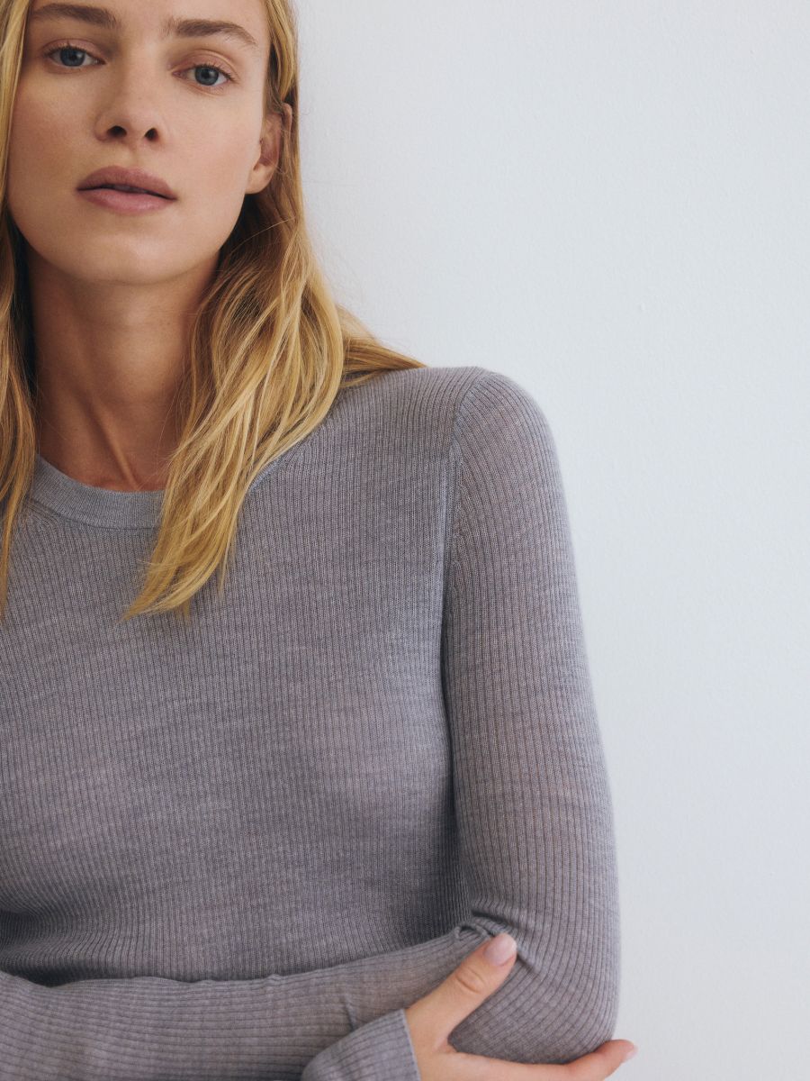 LADIES` BLOUSE - light grey - RESERVED - 4