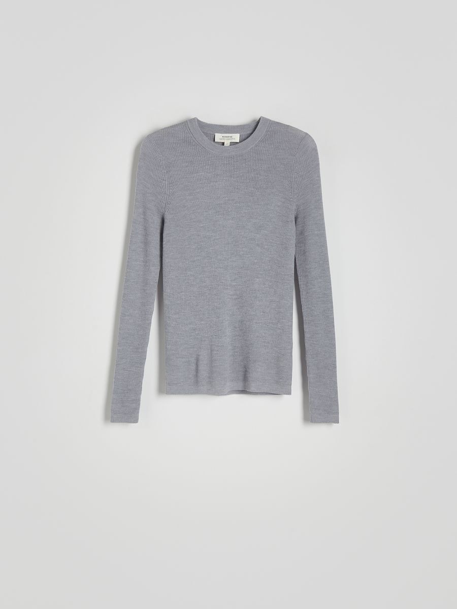LADIES` BLOUSE - light grey - RESERVED - 6