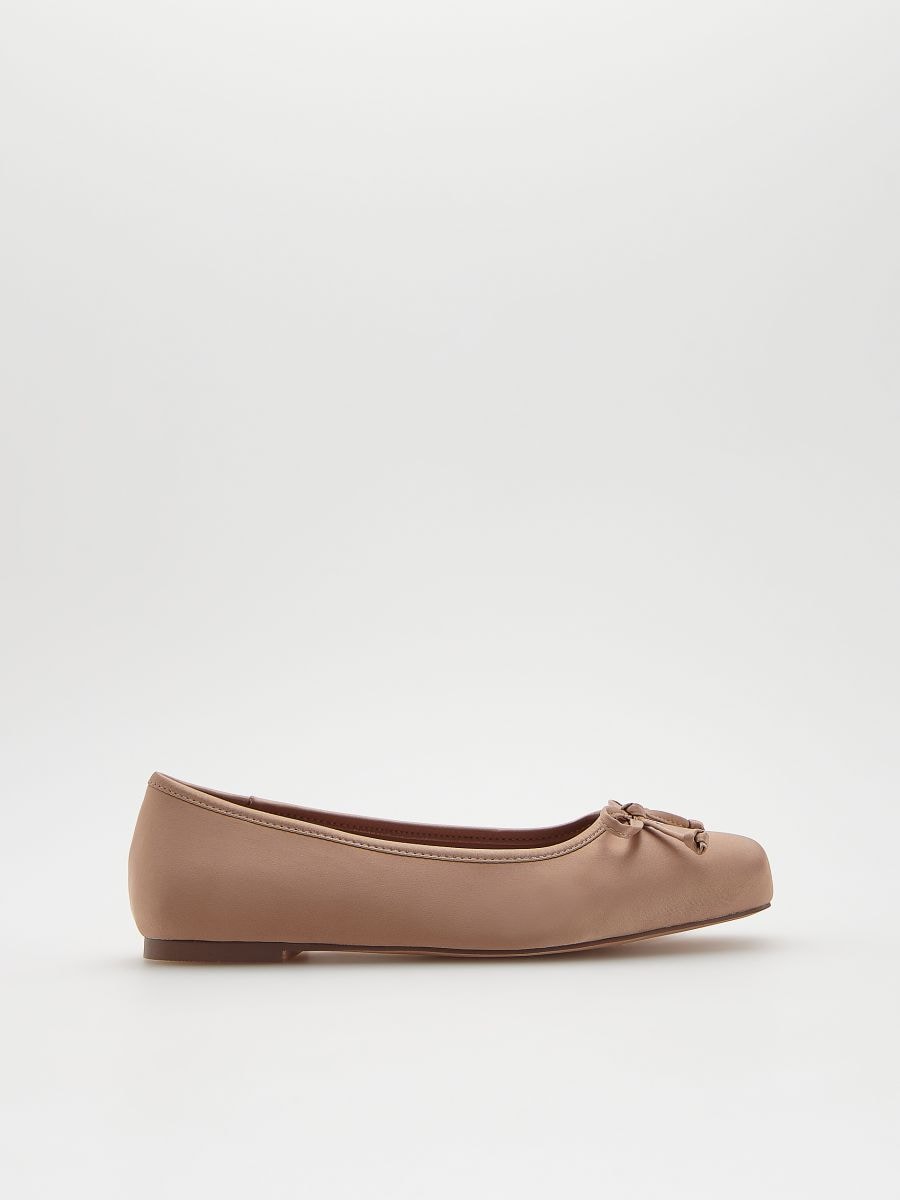 Ballerinas with bow detail - dusty rose - RESERVED