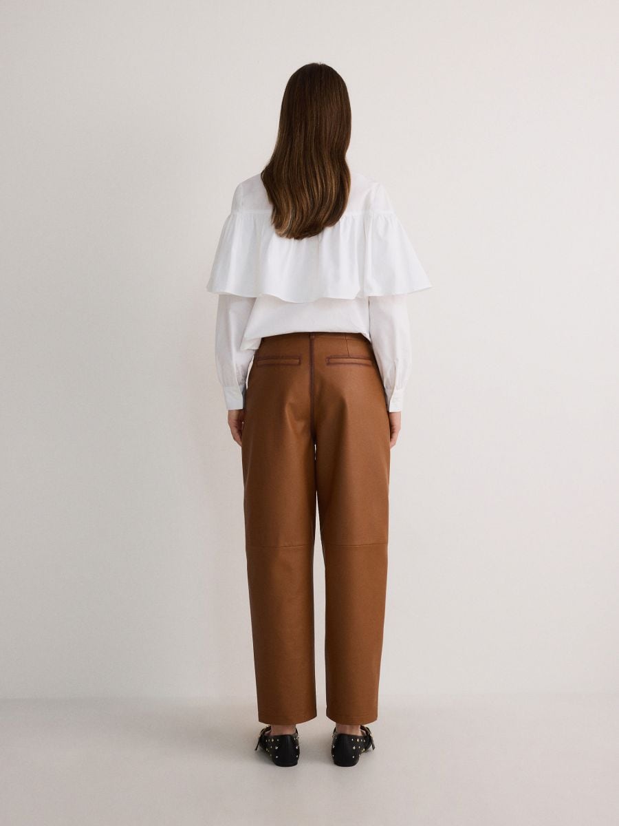 Trousers with stud detailing - golden brown - RESERVED - 4