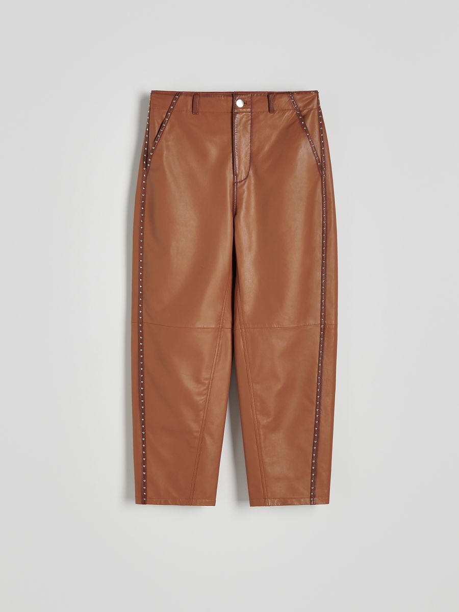Trousers with stud detailing - golden brown - RESERVED - 5