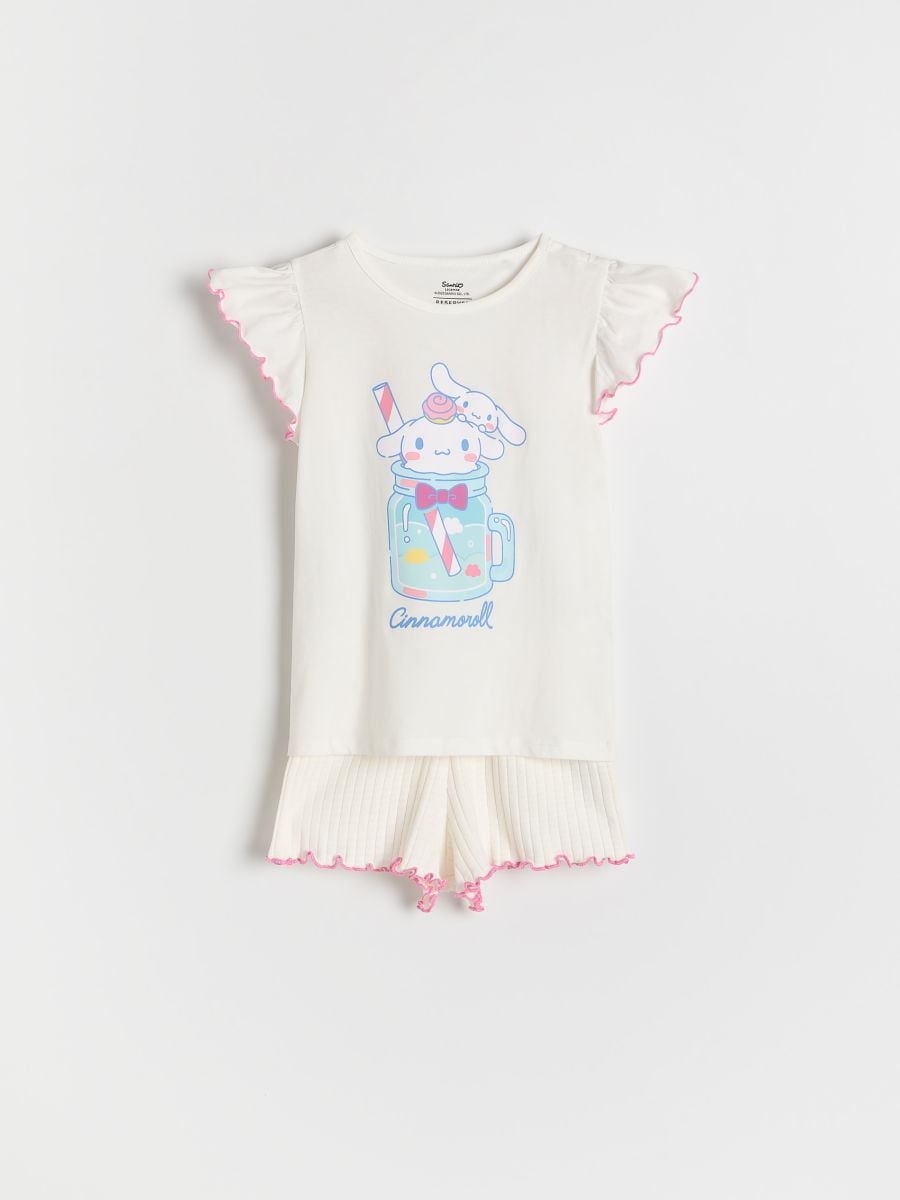 Piżama dwuczęściowa Cinnamoroll - złamana biel - RESERVED