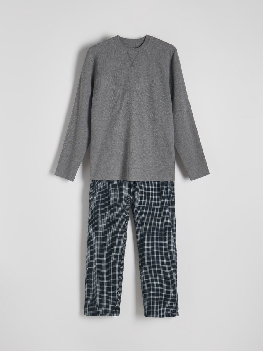 Zweiteiliges Pyjama-Set - dunkelgrau - RESERVED - 5