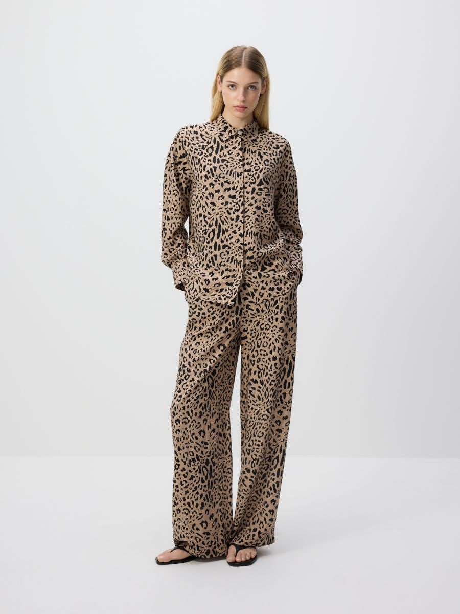 Patterned viscose shirt - multicolor - RESERVED - 3