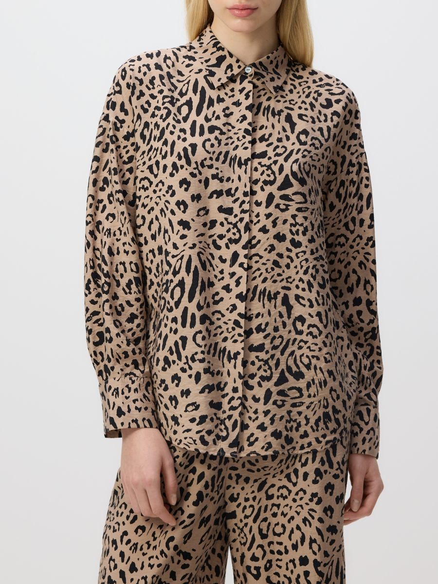 Patterned viscose shirt - multicolor - RESERVED - 2