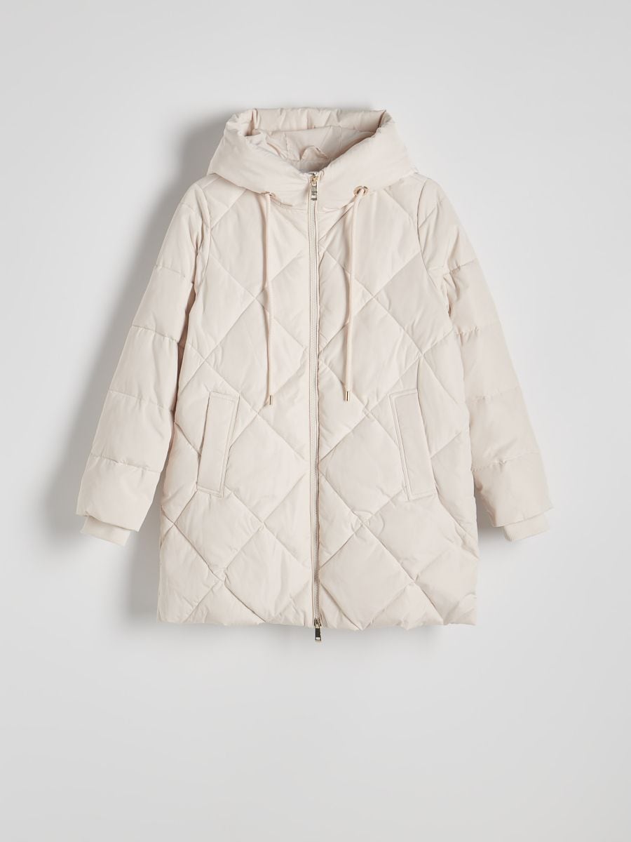 Quilted jacket with hood - cream - RESERVED - 6
