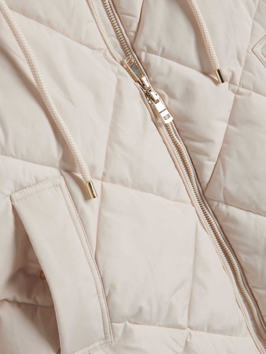 Quilted jacket with hood - cream - RESERVED - 7