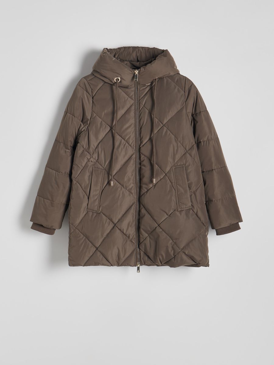 Steppjacke mit Kapuze - kaffee - RESERVED - 4