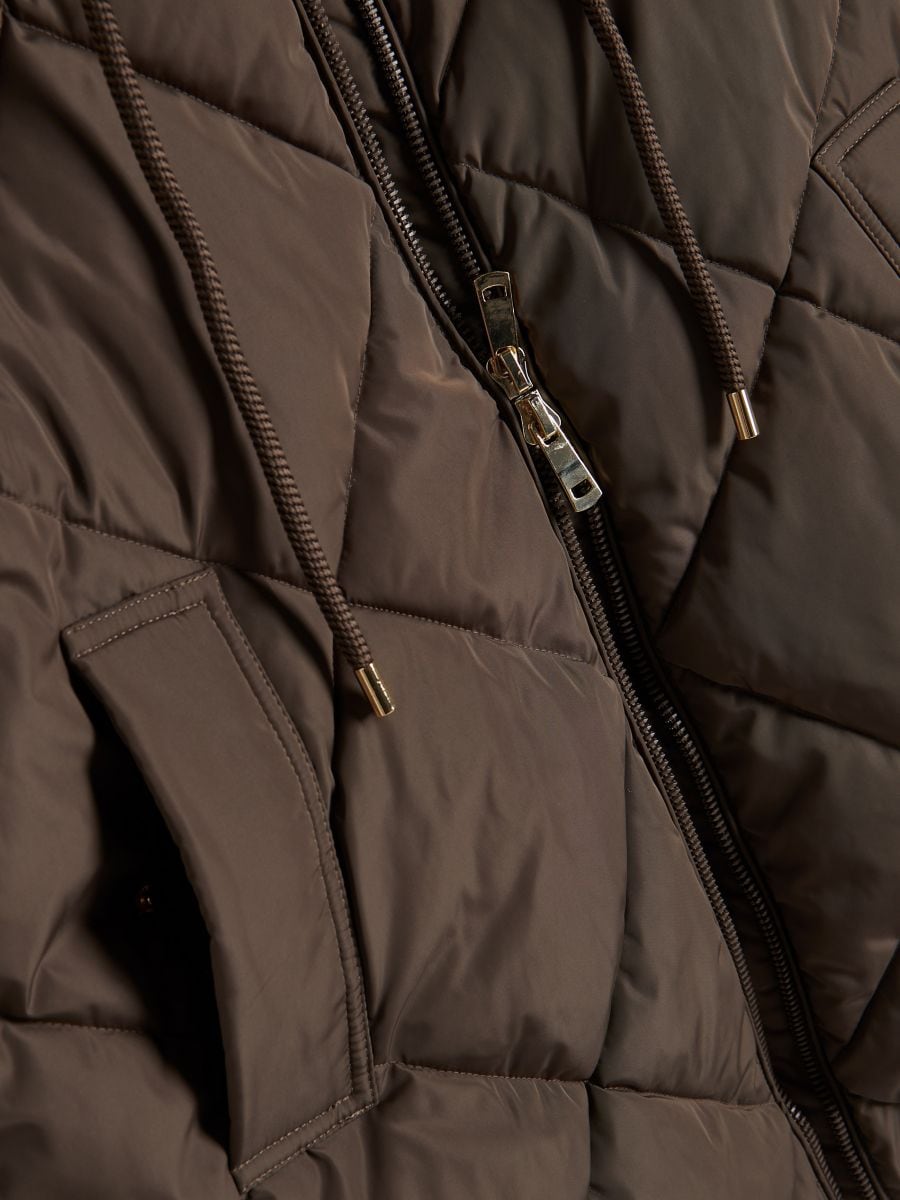 Steppjacke mit Kapuze - kaffee - RESERVED - 5