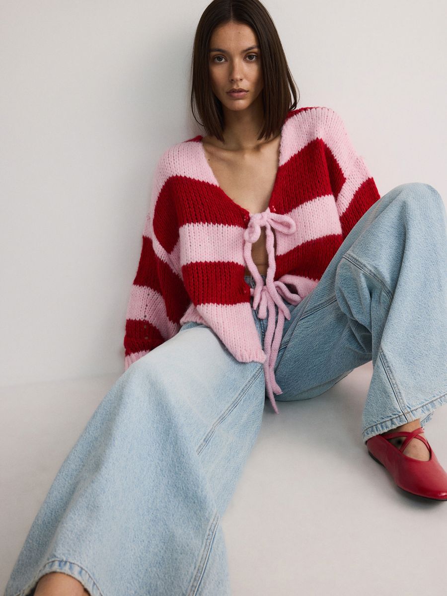 Strickjacke mit Bindedetail - bunt - RESERVED - 3