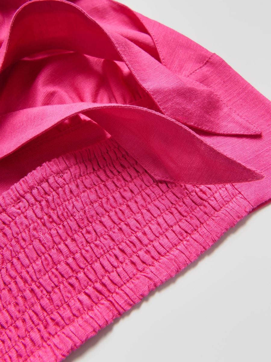 Linen blend top - fuchsia - RESERVED - 6