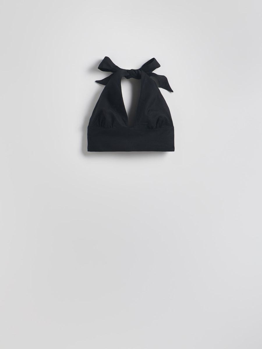 Linen blend top - black - RESERVED - 5