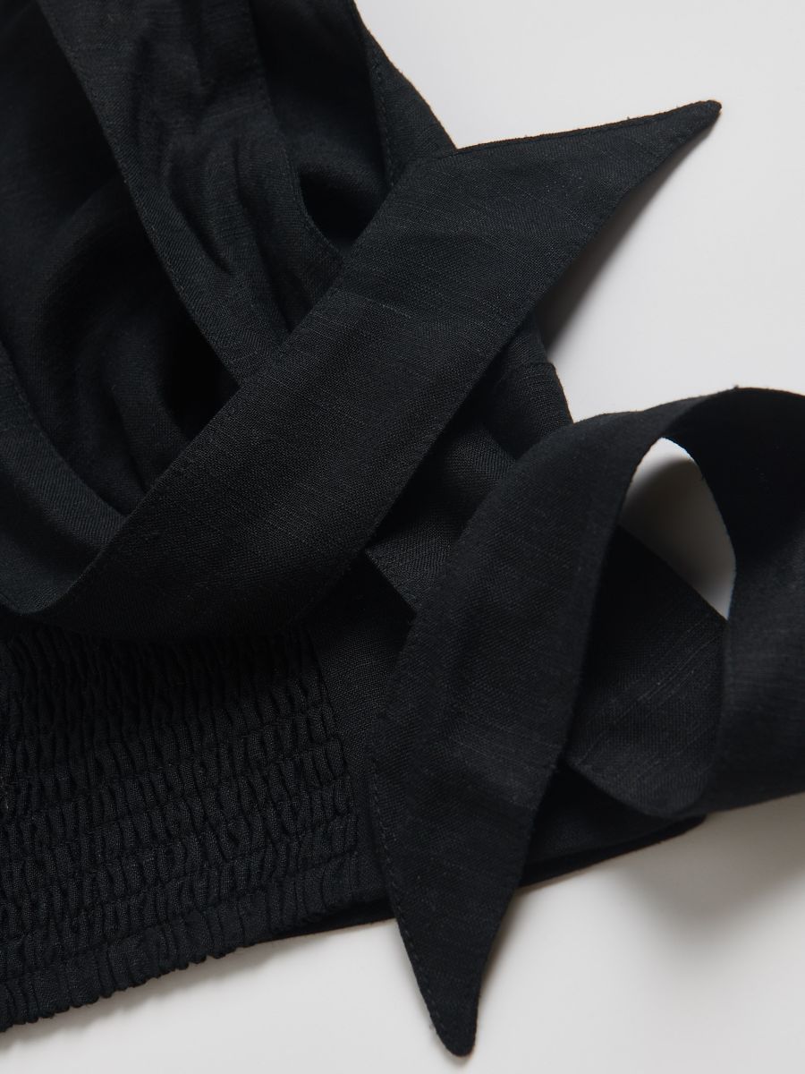 Linen blend top - black - RESERVED - 6