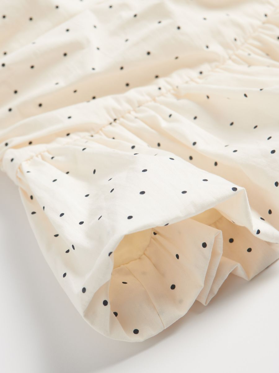 Top drapé avec basque - crème - RESERVED - 3