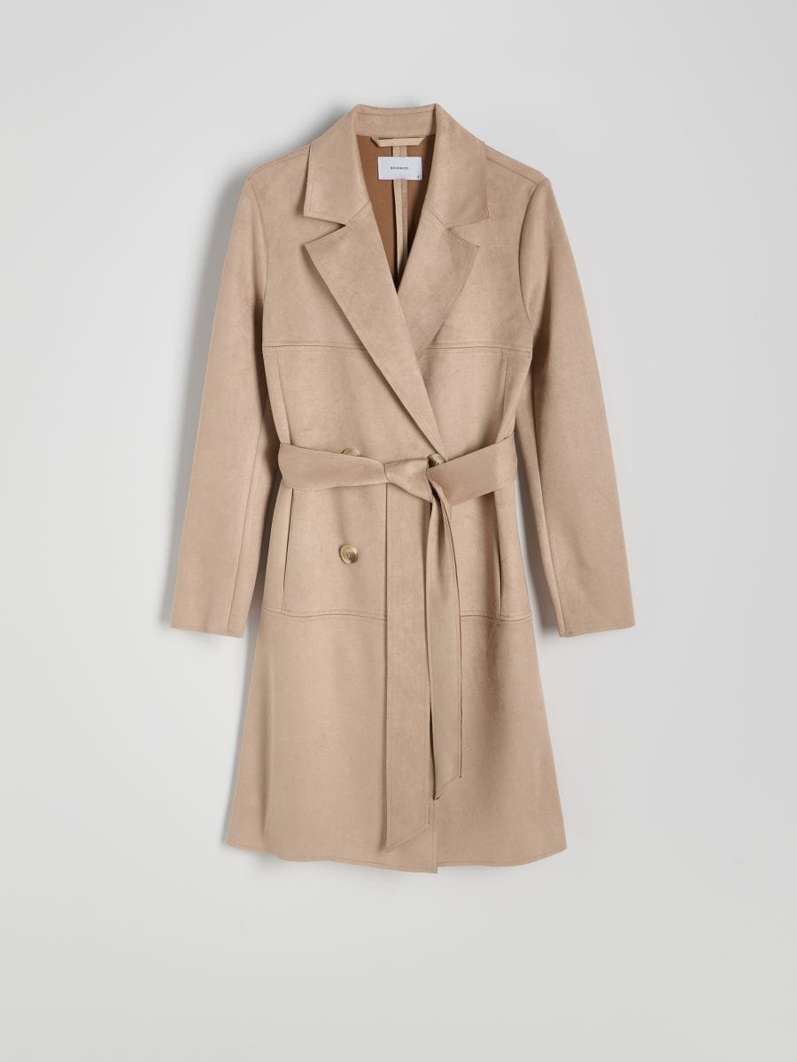 Manteau en daim synthétique - Beige - RESERVED - 4