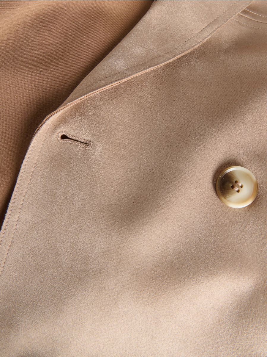 Manteau en daim synthétique - Beige - RESERVED - 5