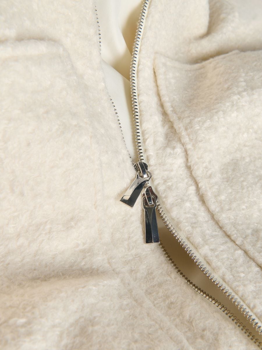 Plain oversize jacket - cream - RESERVED - 5