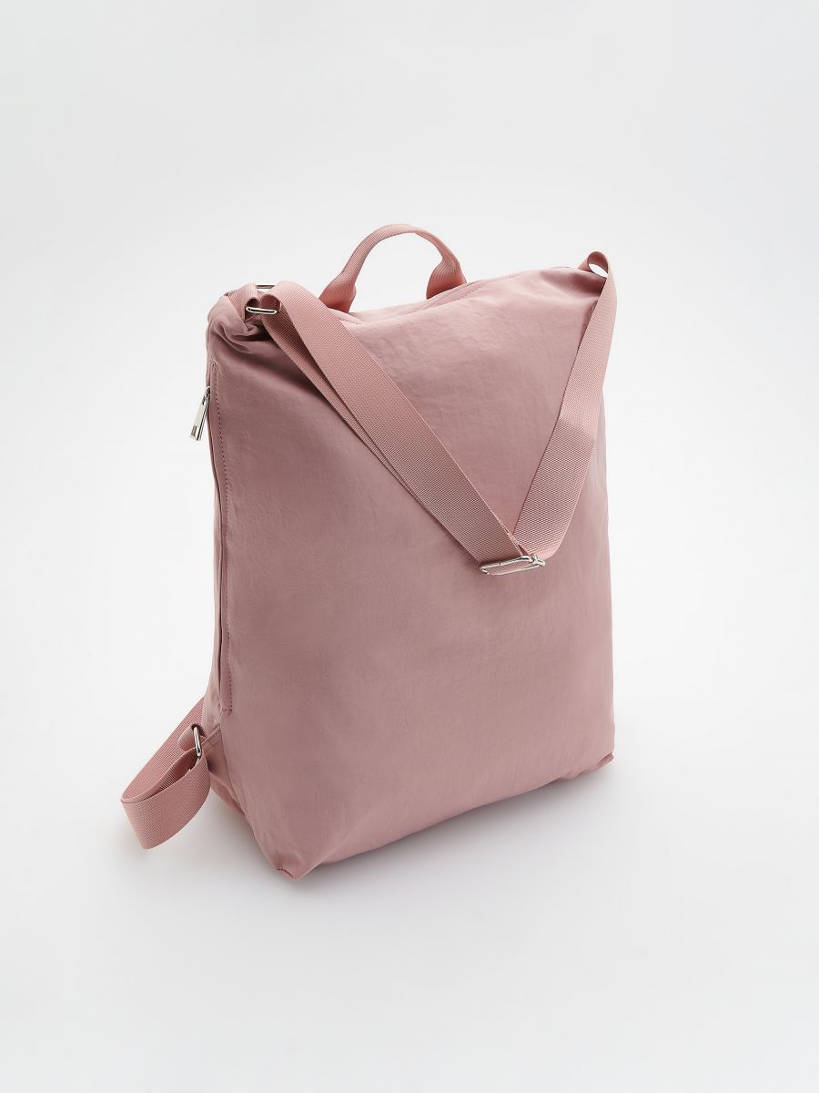 Backpack with handle - pastel pink - RESERVED - 2
