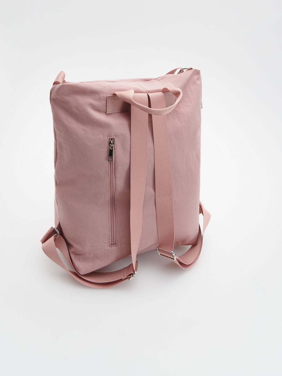 Backpack with handle - pastel pink - RESERVED - 3